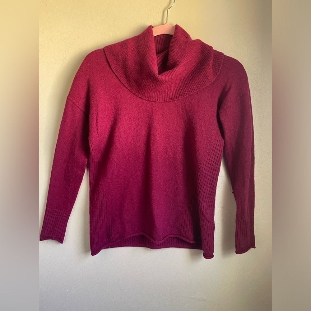 Cynthia Rowley Womens Cowl Neck Sweater XS 100% Merino Wool
